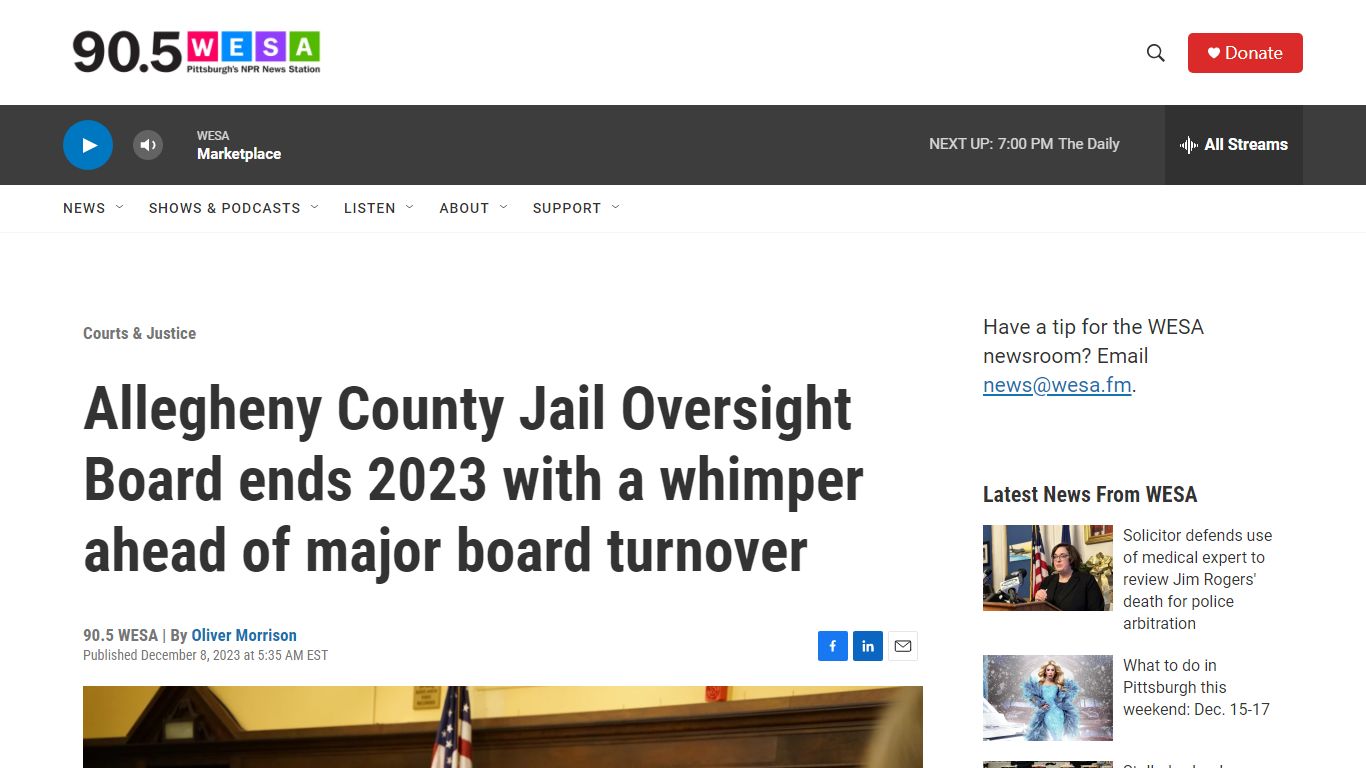 Allegheny County Jail Oversight Board wraps 2023 with little action ...